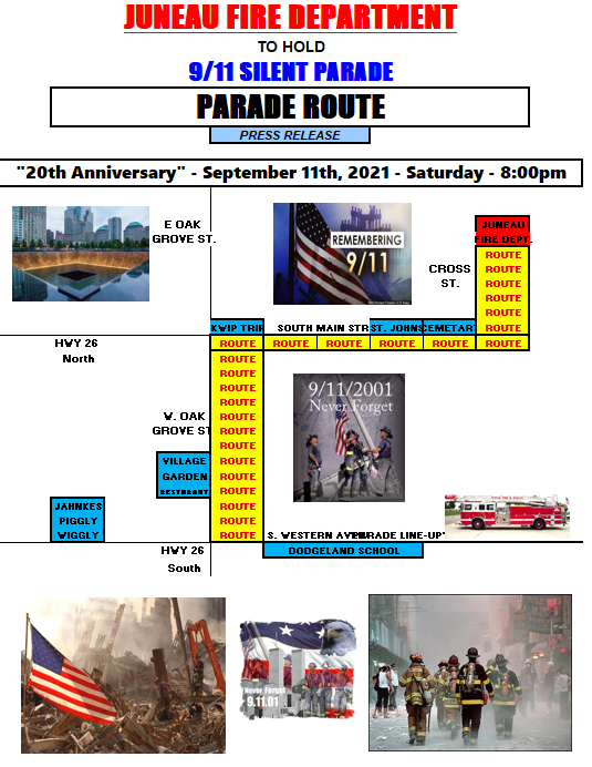 911 Silent Parade Route 2021